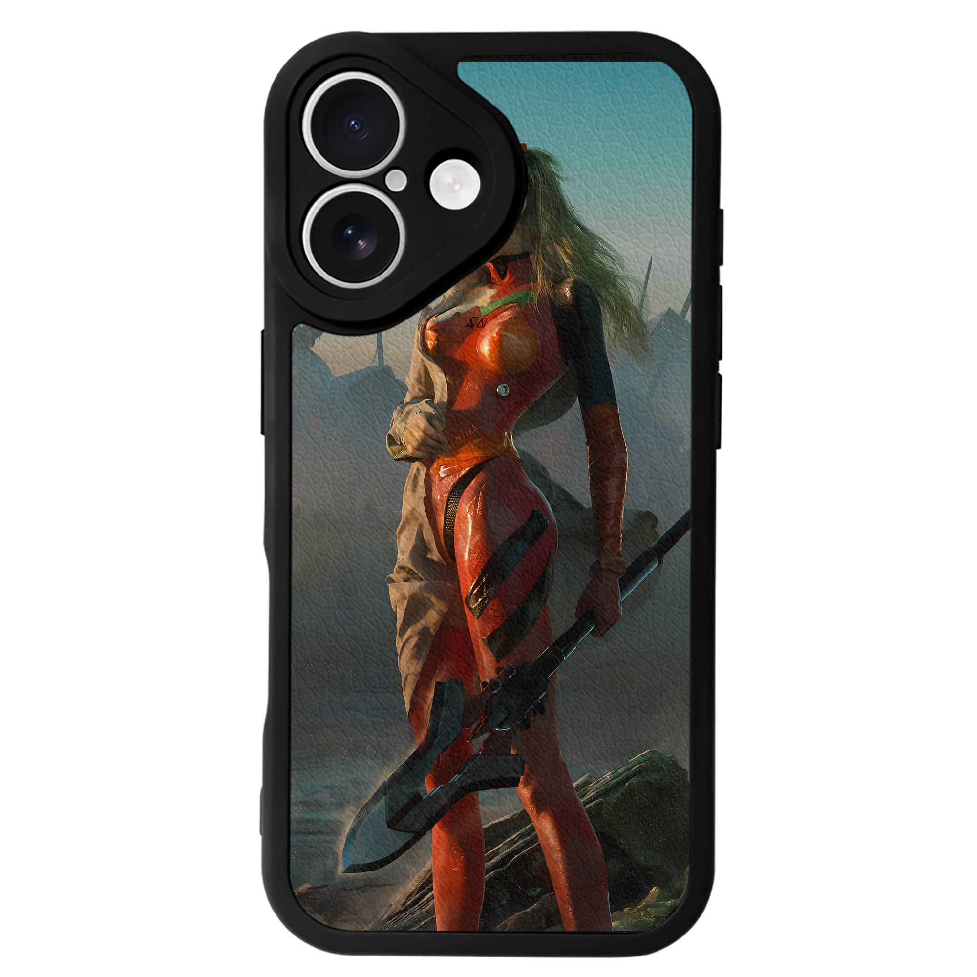 （画像用） EVA 新世紀エヴァンゲリオン 【iPhone 16シリーズ対応】シリコンスマホケース（レザー調） 材質：シリコン